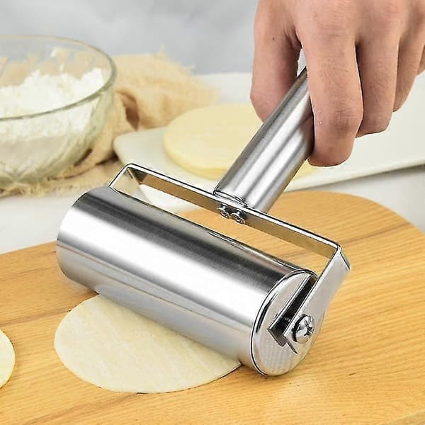 Kagerulle Rustfri Non-stick Rustfrit Stål T-formet Pasta Pizza Rulle til Køkken