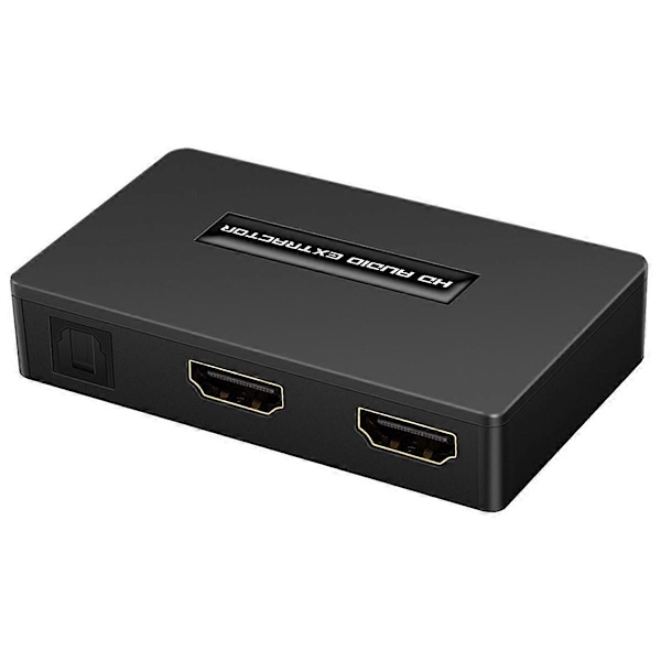 -Kompatibel ljuddelare HD ljudsynkroniseringsdelare omvandlare 4K 5.1 optisk 3,5 ljuddelare Black