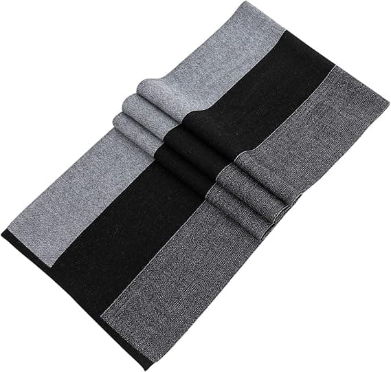 Merinoullscarf för män, lång vinterhalsduk med presentförpackning