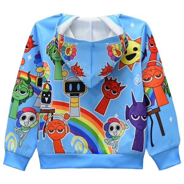 Sprunki Incredibox Rhythm Box Mellanstor till Stor Barnkläder Zip Hoodie Jacka style2 130