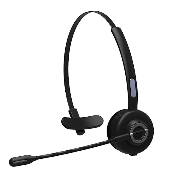 Trucker Bluetooth-hodetelefoner, trådløst headset med mikrofon for PC, Bluetooth-hodetelefoner med mikrofon og støyreduksjon, for mobiltelefoner, datamaskin
