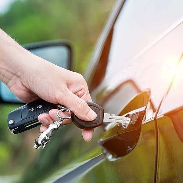 Luova Leopardin muotoinen avaimenperä auton avaimenperälaukku Charm Lahja