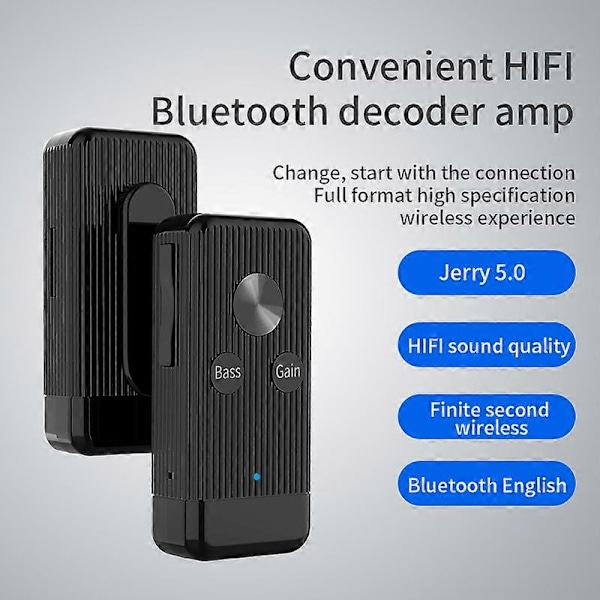 Bluetooth Audio Mottaker Bluetooth Mottaker X8 TF Kort Bluetooth Mottaker med Bluetooth black