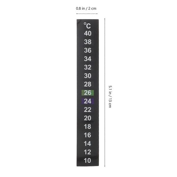 10 stk Akvarium Termometer Klistremerke 10-40 Celsius Selvklebende Termometerstripe