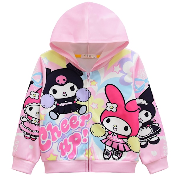 Tecknad digital barnteckning tryck Medium och stora barn dragkedja huvjacka sweatshirt style1 130