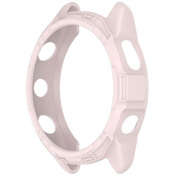 Kompatibel med Garmin Forerunner 265 Mjukt TPU-klockfodral Stötsäker Bumper Ramöverdrag LightPink