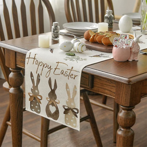 1/4 stk påskehare bordmåtte kanin påske dækkeserviet Holiday bordplade boligdekoration 4Pcs