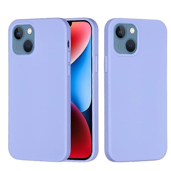 Enfärgat silikonskal för iPhone 15 Purple For iPhone 15 Plus