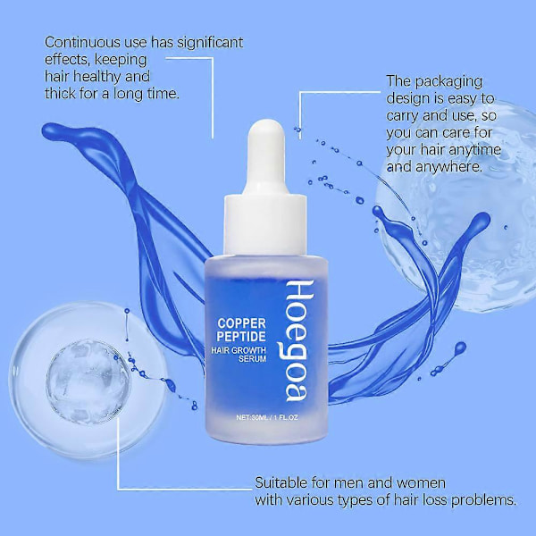 1-3 st kopparpeptider för hår Kopparpeptid hårväxtserum Avancerad koppar 2pcs