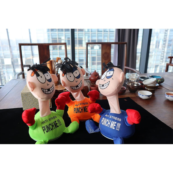 Sjove Punch Me Screaming Doll, interaktivt legetøj med lyd Desktop Boksesæk Stress Relief Gifts