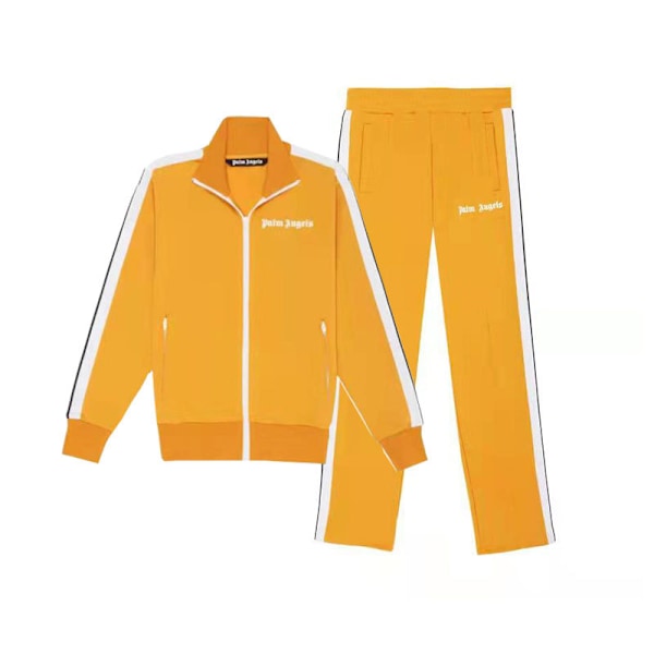 Motevaremerke patchwork fargedress avslappet sport herre ståkrage glidelås cardigan genser menn Yellow 3XL