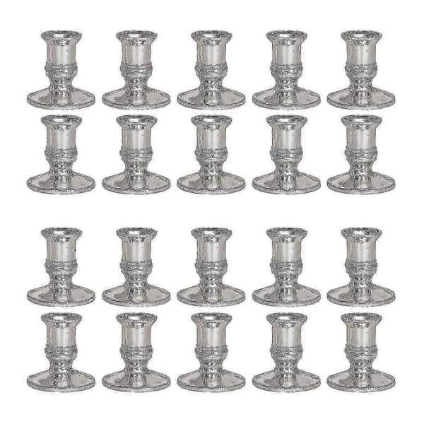 10 par/förpackning Middagsbord Heminredning Romantisk Ljusstake För Vardagsrumsbas Silver