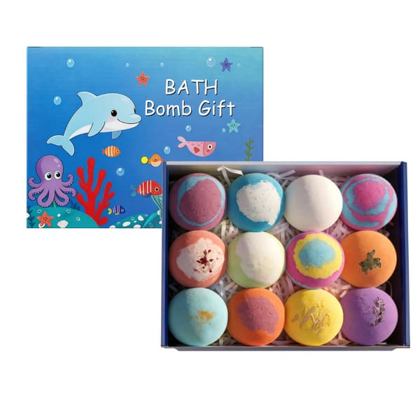 Ocean Toy Bad Salt Ball Set 60g*12 Havssalt Badbollar Bubbelbollar Exploderande Badbollar Presentförpackning 720g 12-pack - XXSW3