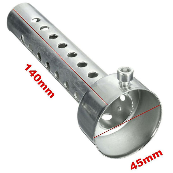 Støydemper Db Killer Motorsykkel Eksosdemper 35mm/42mm/45mm/48mm/60mm Long Silver 45mm