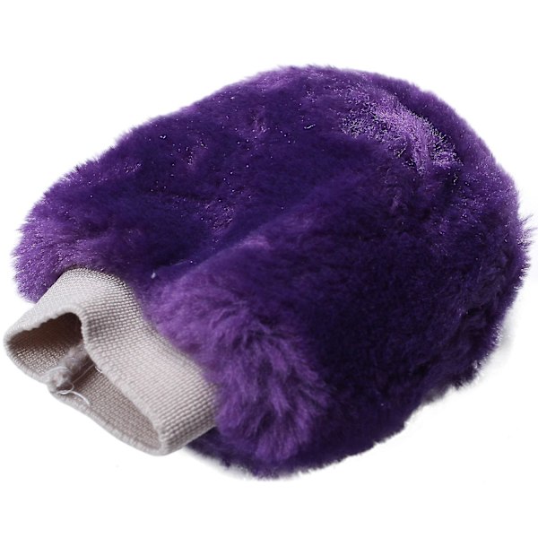 Plush rattstyrningsöverdrag för bil, vinter, konstpäls, handbroms- och växelspaksöverdrag, set, bilinredning, universal, violett