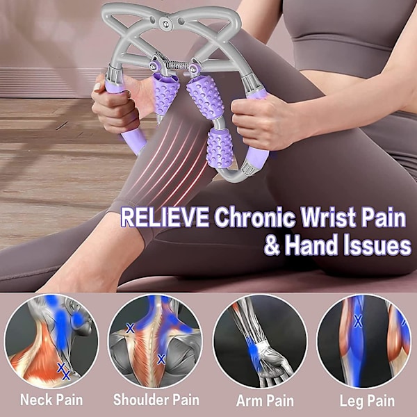 Leg Roller for muskler, Fit Roller Pro for å lindre muskelsmerter, Trigger Point Cellulite Foam Roller Massager Tool for ben, arm, underarm, nakke, te