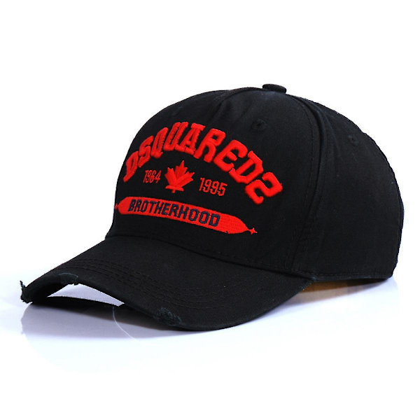 Miesten cap puuvillainen cap Miesten casual cap kirjontakirjaimet Dsquared2 musta