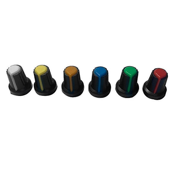 120 stk. Potentiometer Knapper Kit Plast Knapper Hætte 6 mm Diameter Skaft Hul Potentiometer Knapper Hætter as shown