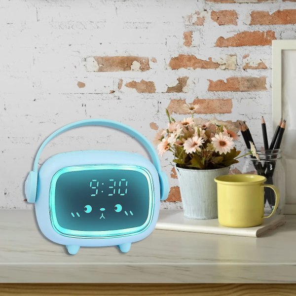 Børnevækkeur Wake Up Light Lys Vækkeur Led Creative Cute Alarm Clock