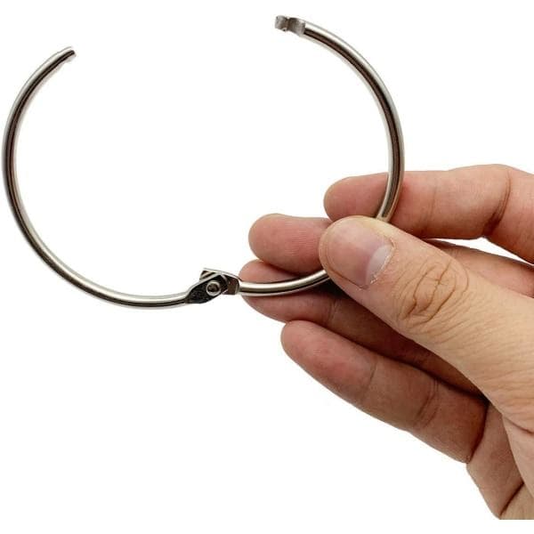 Bogringe Metalringe 50 stk 32 mm Bogbindingsringe til Notesbog