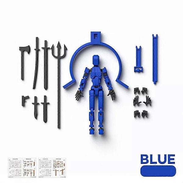Dummy13 Magnetisk Actionfigur Set, 3D Magnetisk Actionfigur Set Blue Black