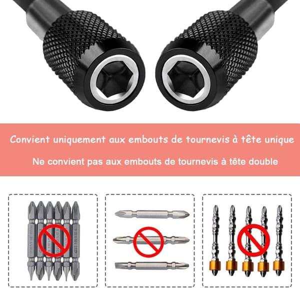 3 st Hex Shank Magnetic Extension Rods 60mm Hex Shank Screwdriver