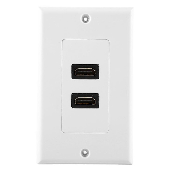 2-porttinen seinäpaneelin paneelin lähtö 1080p cover Coupler Socket Hot white