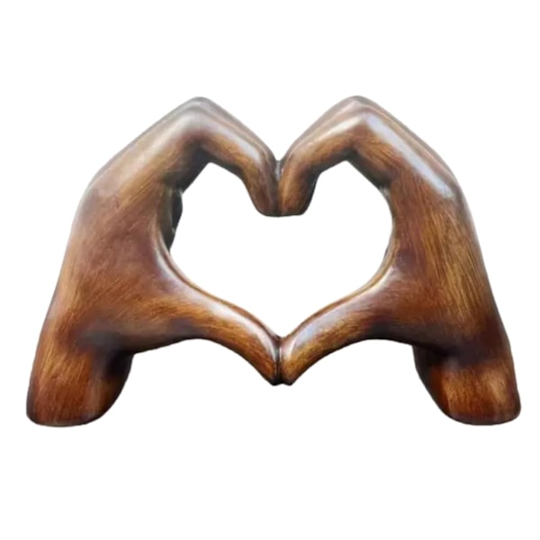 Love Heart Hand Figurine Heart-shaped Gesture Resin Sculpture Statue Sculpture Home Office Desktop Decoration Ornament Christmas Gift