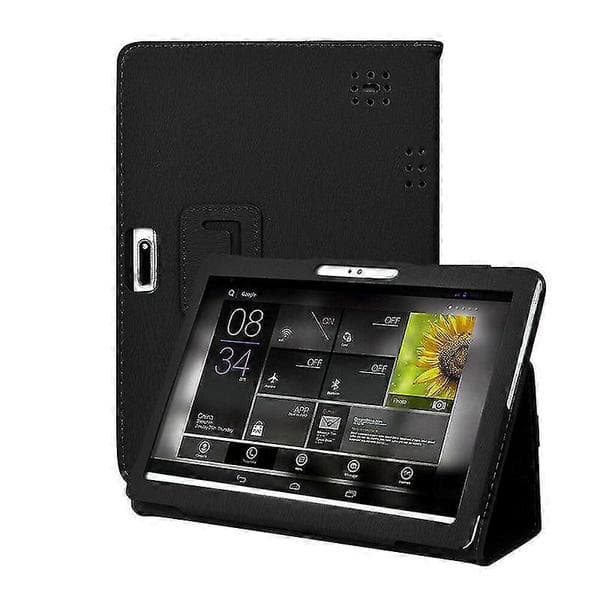 10/10.1 tums äkta läderstativskydd för Android-surfplattor - 24x17cm PC skyddsfodral Rose Red