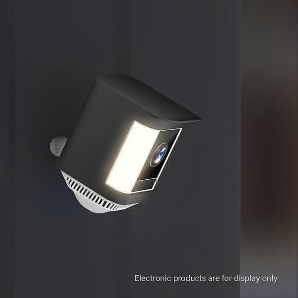 Skyddsfodral för Ring Spotlight Cam Pro/Plus Väderbeständigt UV-säkerhetskamerafodral Utomhushölje Black