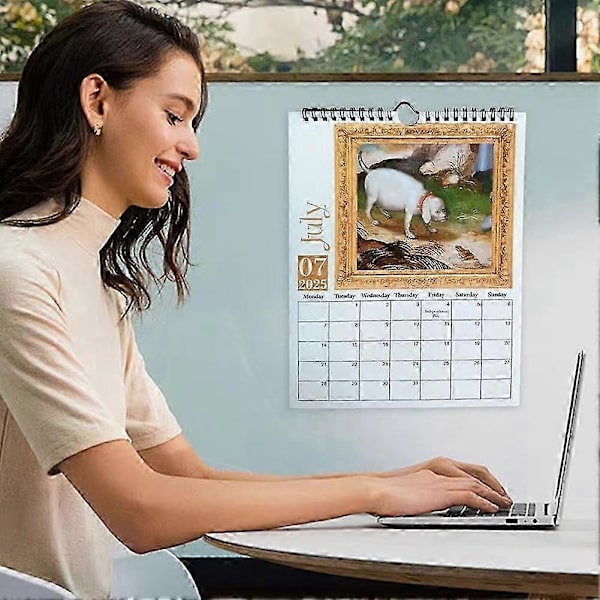 2025 Vægkælende Hunde Mystiques Middelalderlige Hunde Vægkælende Interessant Månedlig Kalender Til Hjem Skole Kollegium