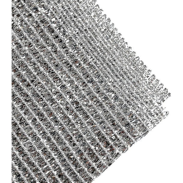 Aluminet skyggeklud reflekterende Aluminet solskygge net UV-resistent net med øjer til blomster planter terrasse have sølv 3x3m, havearbejde tilbehør
