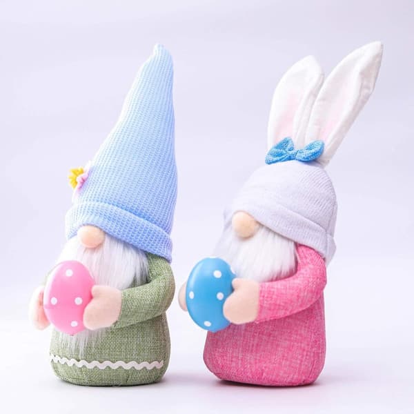 Påskhare gnome, plyschdockor, påskhare, små män med påskägg, KLB