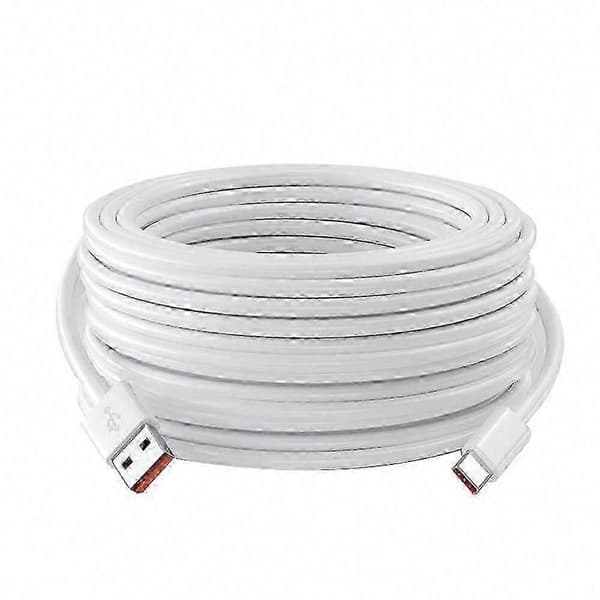 Extra Lång USB till Typ C Kabel 2M 3M 5M 8M 10M 12M 14M för Redmi Telefoner VR Kamera Utrustning White 5m
