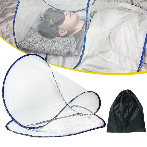 Bærbar Pop-up Myggnett Sovepose Bug Net For Sengetøy Camping Patio