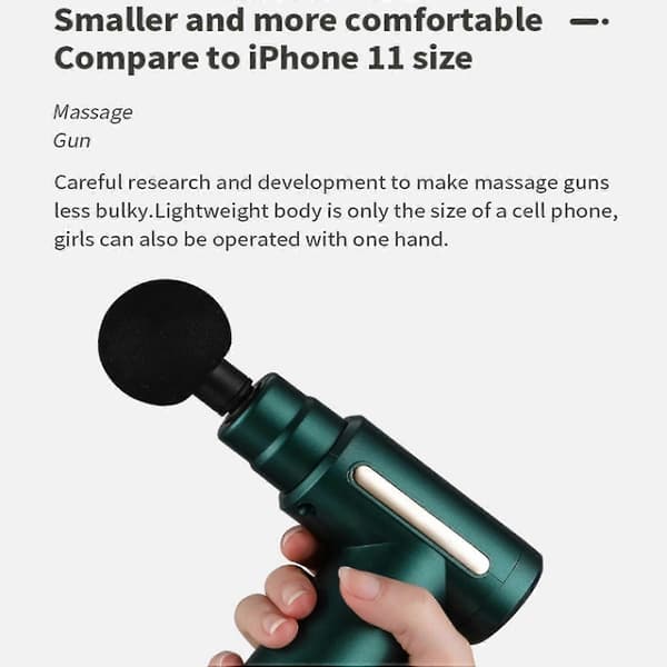 Massagepistol med 4 massagehoveder 6 gear B10