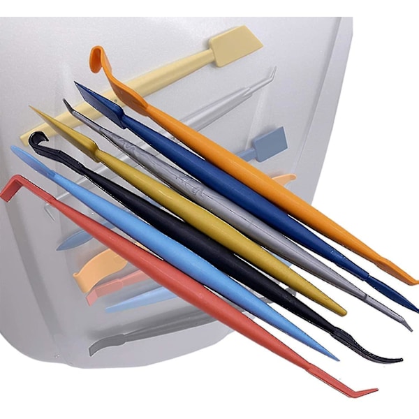 Kjøretøy Vinyl Wrap Tool Kit, 7 Miniatyr Squeegees Med Magneter