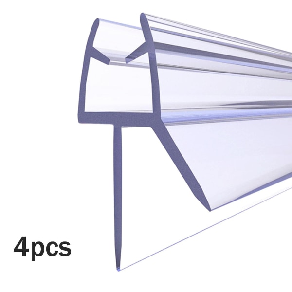 Reduceret 4 stk. glasskærm pvc brusedør tætningsliste til bunden nem installation af badeværelse