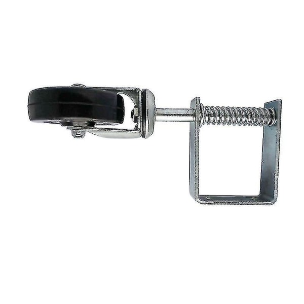 Heavy Duty 4 tommer gummi mute fjederbelastet portdør Hjulhjul - sort (1 stk)