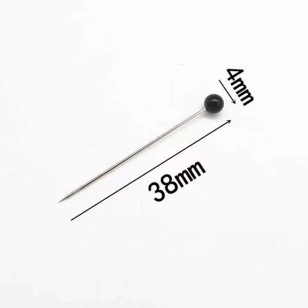 500 stykker 38mm/4mm glasshode, synåler synåler rundt hode