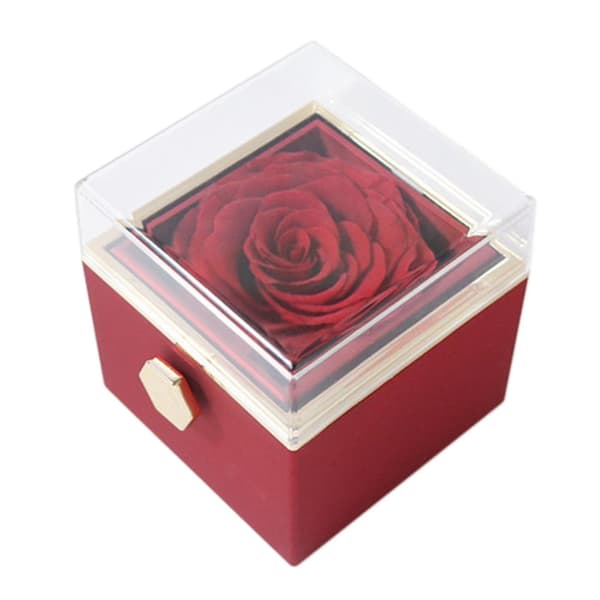 Evighetsros Halsband Box Alla hjärtans dag Bröllop Present A