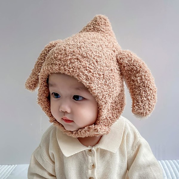 Pikkulapset Poika Tyttö Talvi-Hatut - Lämmin Vauva Lapset Plussi Hattu Korvanläpät Huppu Pipo Kallo Hattu Eläin Hiihto Hattu Camel One Size