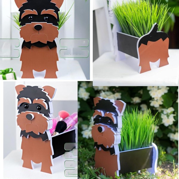 Golden Doodle Planter Hund Planter Djurformad Planter 2022 Premium suckulenta trädgårdskrukor Söt hunddesign Utomhus växtförvaringsbehållare