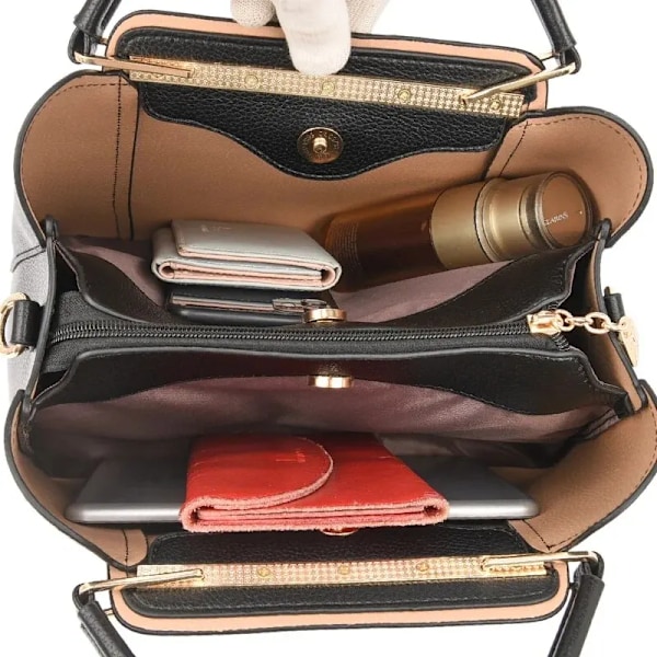 Fashion Kvinder Læder Håndtaske Designer Skuldertaske Crossbody Taske Damer Stor Kapacitet Shopping Messenger Tote Taske Red