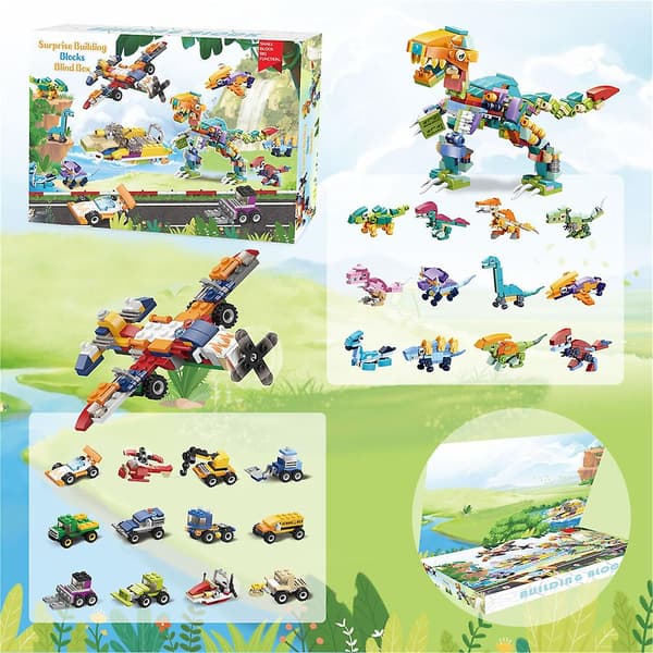 2022 Julekalender Nedtelling Kalendere Dinosaur Engineering Vehicle Blind Box Leker Gave