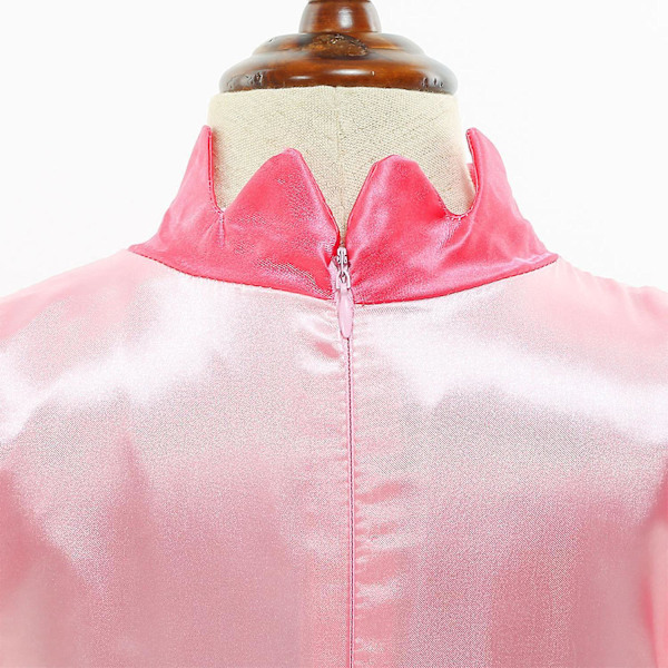 Peach Princess Klänningsset med Tillbehör för Flickor - Redo för Cosplay C 140