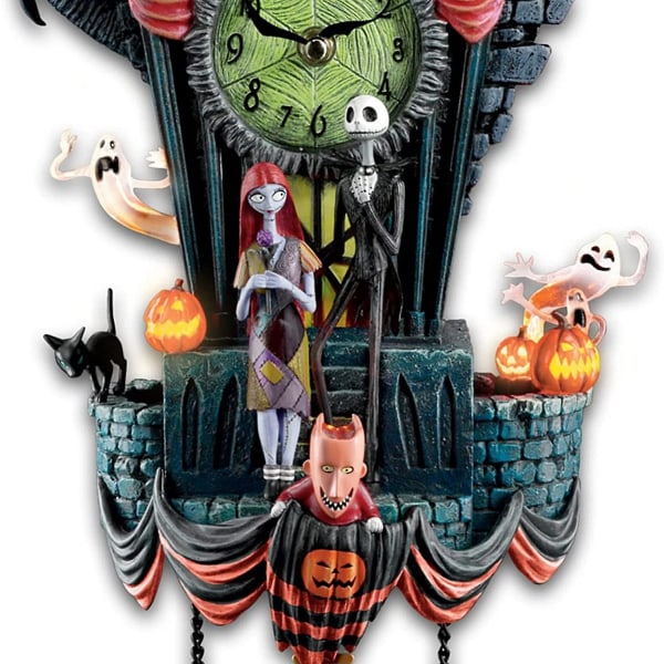 The Nightmare Before Christmas Cuckoo Clock, Tim Burtons The Nightmare Before Christmas Väggklocka Halloween Heminredning Väggklocka Traditionell Chalet