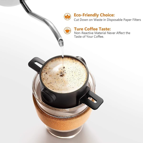 1 stk. Genanvendelig kaffefilter i rustfrit stål