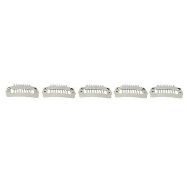 50 stk. hår extensions clips sæt rustfrit stål DIY 8 tænder snap kam paryk clips tilbehør 2,8 cm Beige