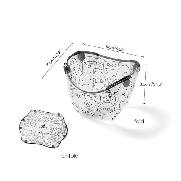 Camping Servis Lättvikt Hopfällbar Skål Tallrik Kopp Filter Utrymmesbesparande Folding water cup